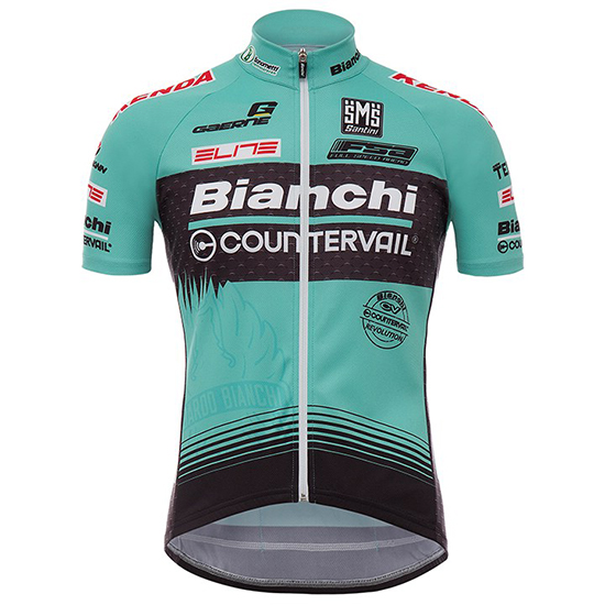 Abbigliamento Bianchi Countervail 2017 Manica Corta e Pantaloncino Con Bretelle verde - Clicca l'immagine per chiudere